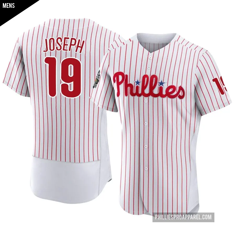 Men's Philadelphia Phillies ＃19 Tommy Joseph Authentic White 2022 World Series Home Jersey