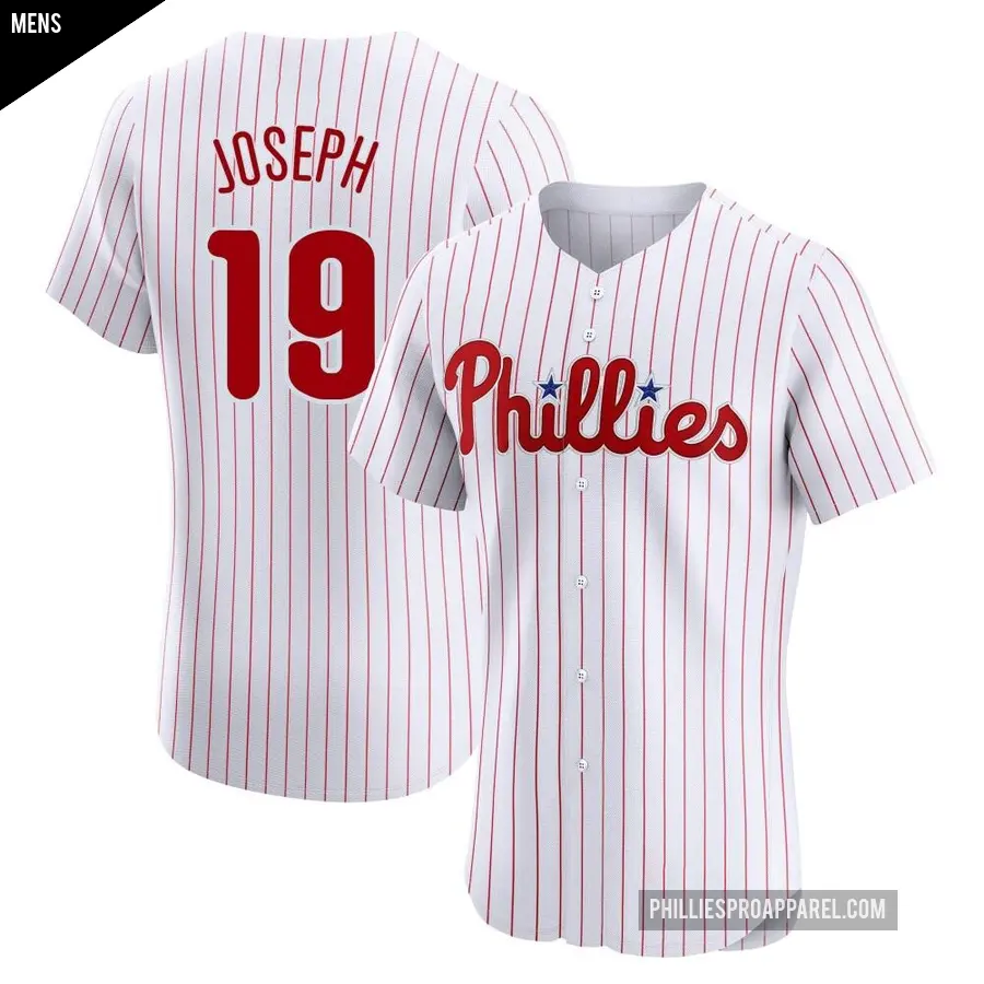 Men's Philadelphia Phillies ＃19 Tommy Joseph Elite White Home Jersey