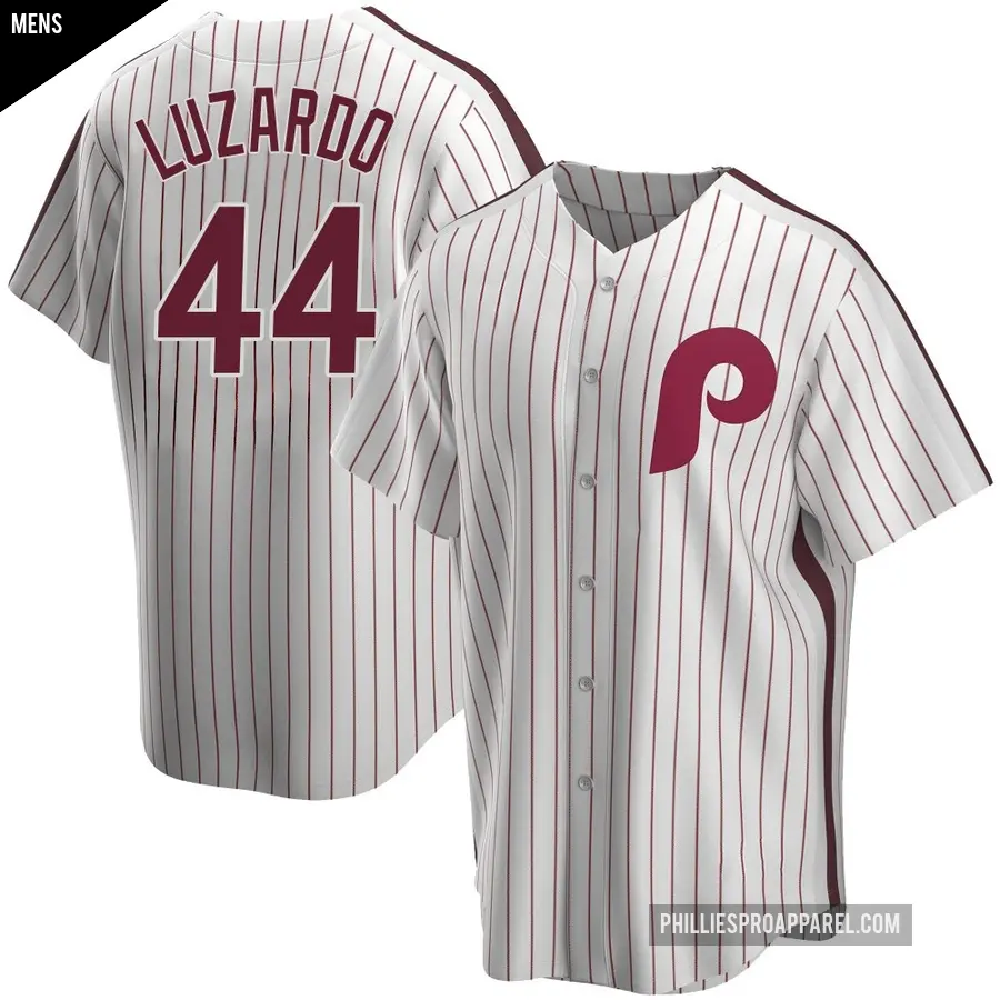 Men's Philadelphia Phillies ＃44 Jesus Luzardo Replica White Home Cooperstown Collection Jersey