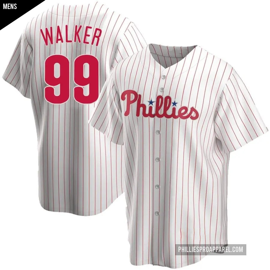 Men's Philadelphia Phillies ＃99 Taijuan Walker Replica White Home Jersey