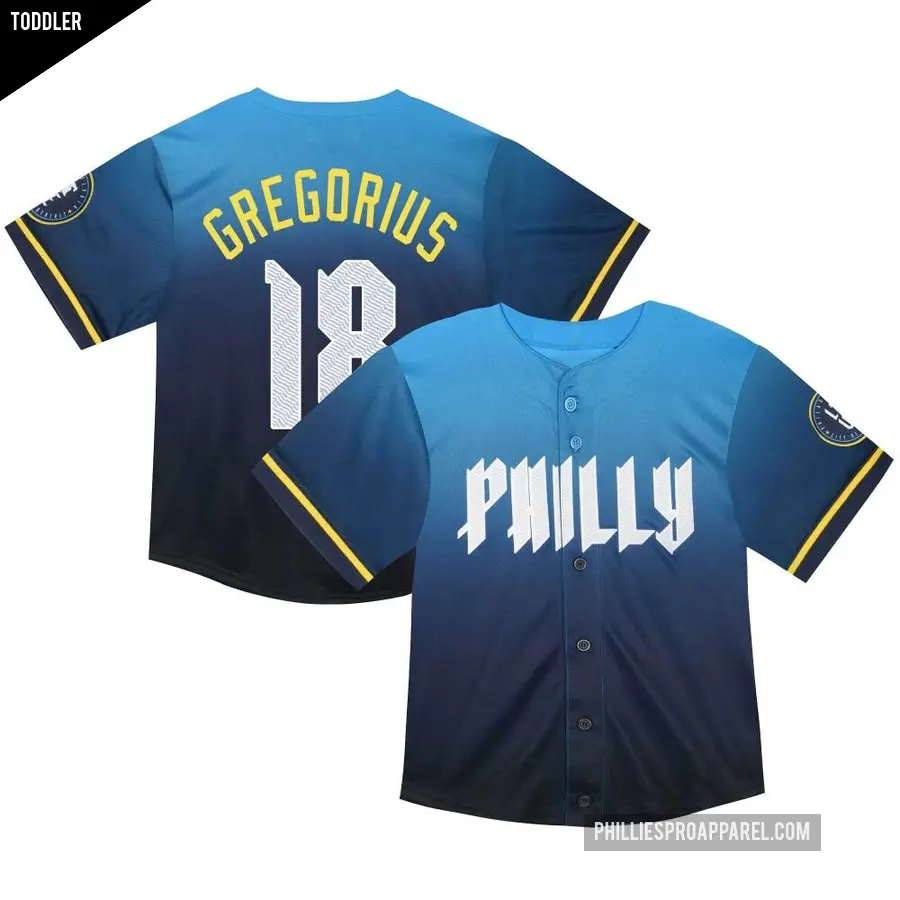 Toddler Philadelphia Phillies ＃18 Didi Gregorius Limited Blue 2024 City Connect Jersey