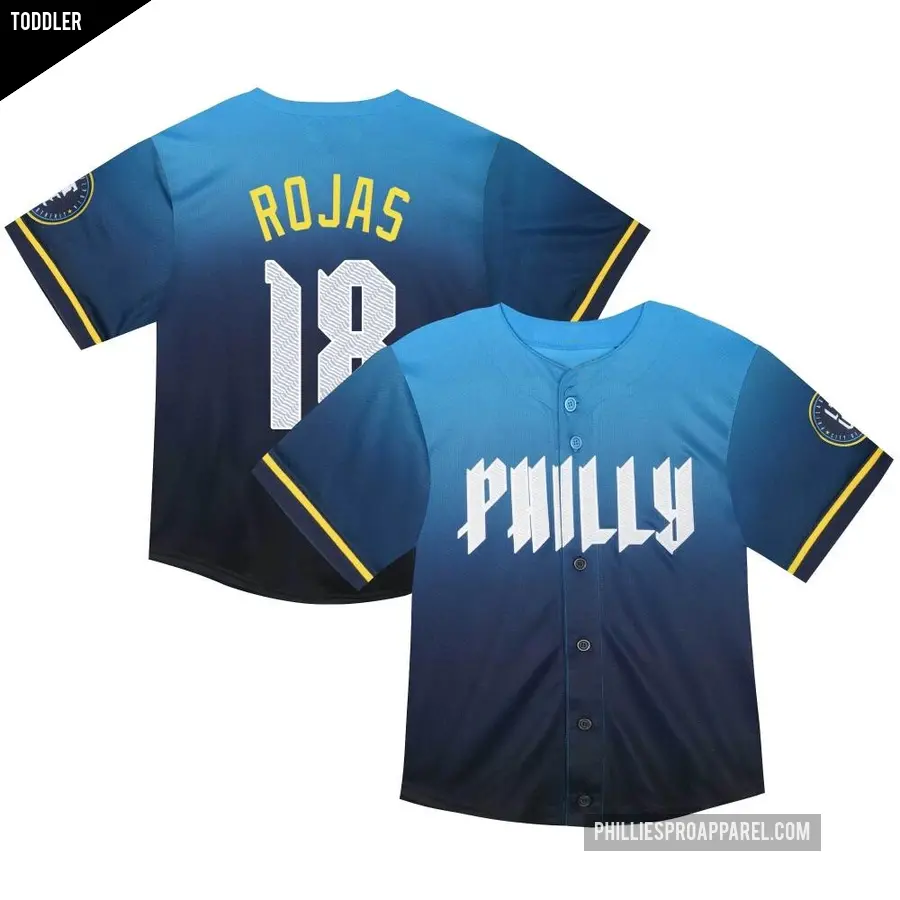 Toddler Philadelphia Phillies ＃18 Johan Rojas Limited Blue 2024 City Connect Jersey