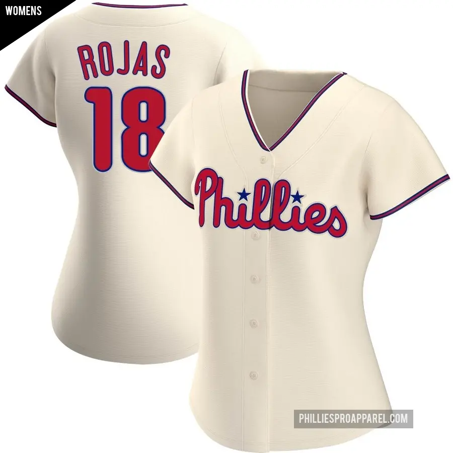 Women's Philadelphia Phillies ＃18 Johan Rojas Authentic Cream Alternate Jersey