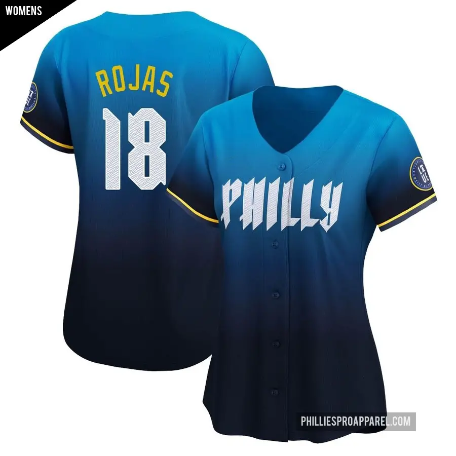 Women's Philadelphia Phillies ＃18 Johan Rojas Limited Blue 2024 City Connect Jersey