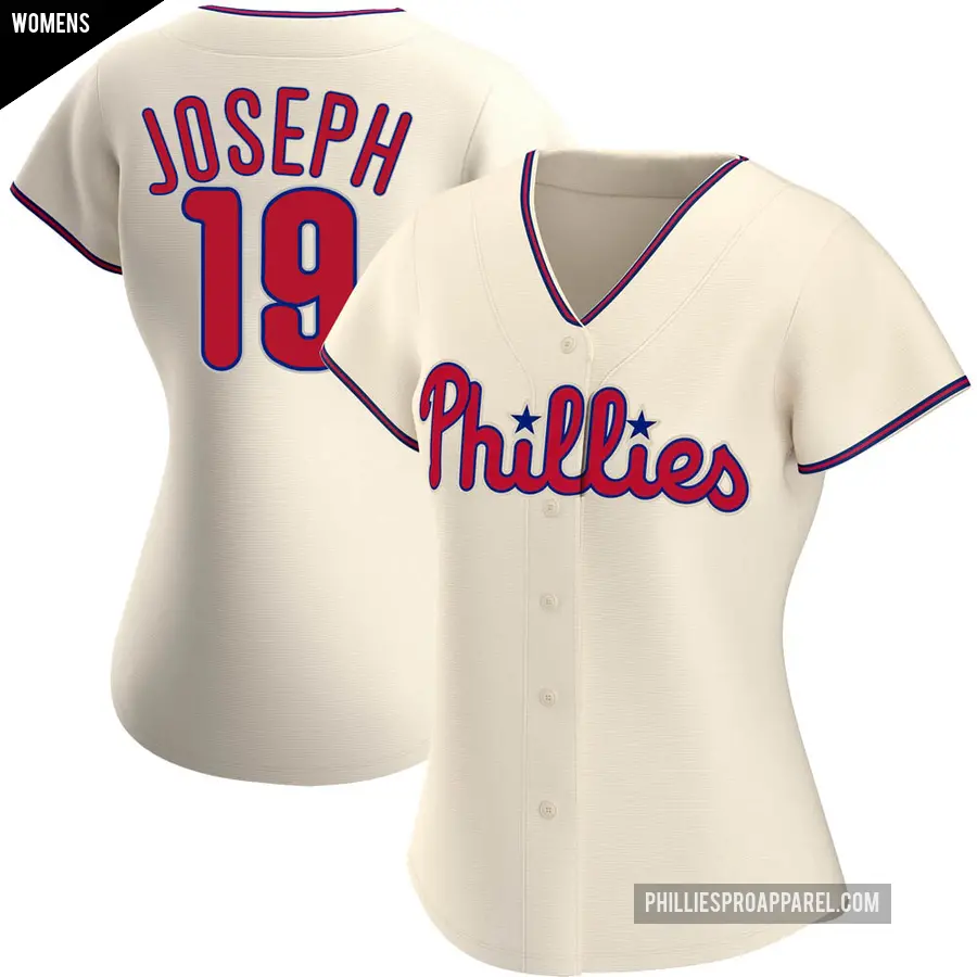 Women's Philadelphia Phillies ＃19 Tommy Joseph Replica Cream Alternate Jersey