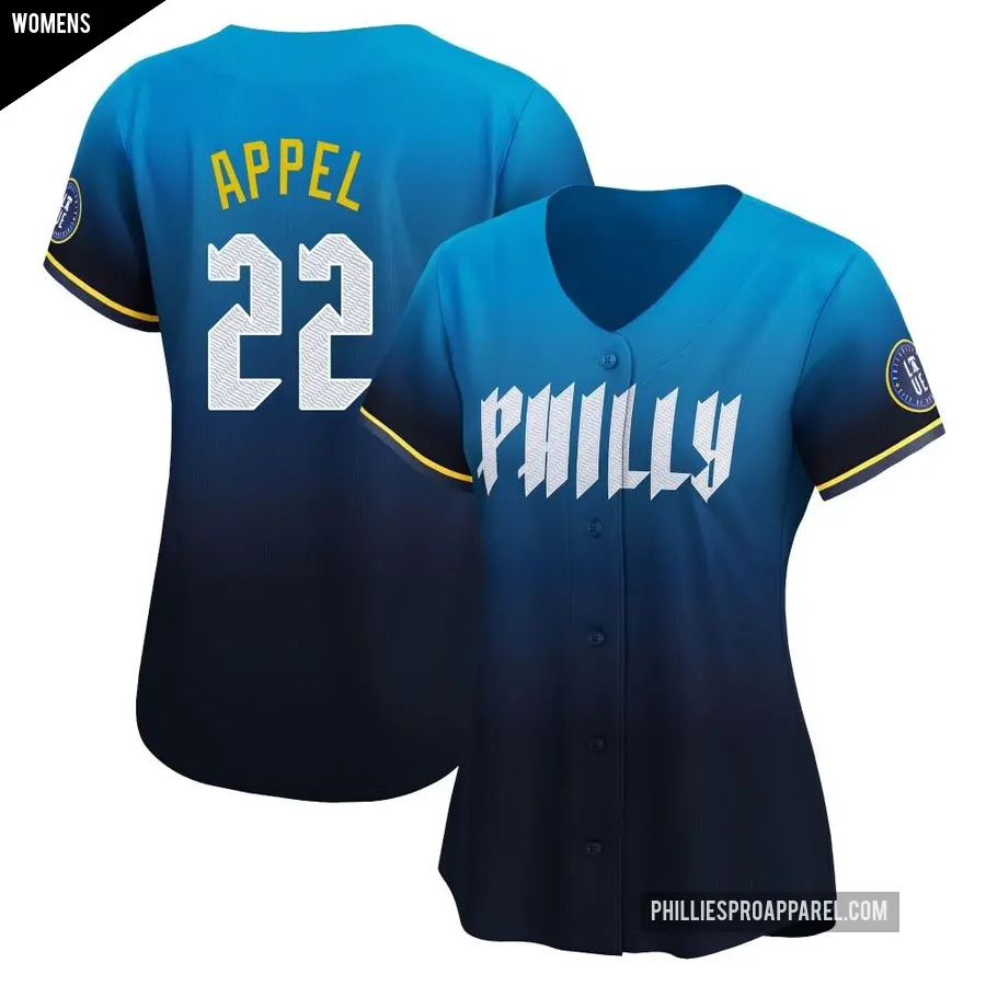 Women's Philadelphia Phillies ＃22 Mark Appel Limited Blue 2024 City Connect Jersey