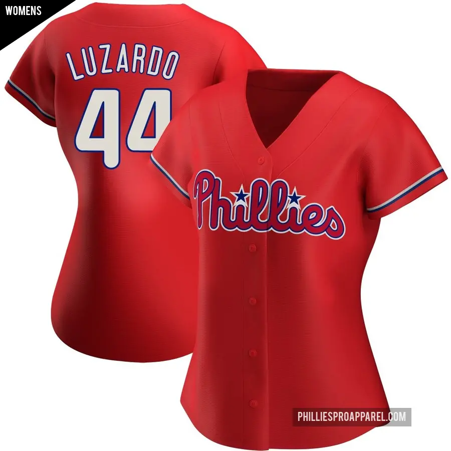 Women's Philadelphia Phillies ＃44 Jesus Luzardo Authentic Red Alternate Jersey