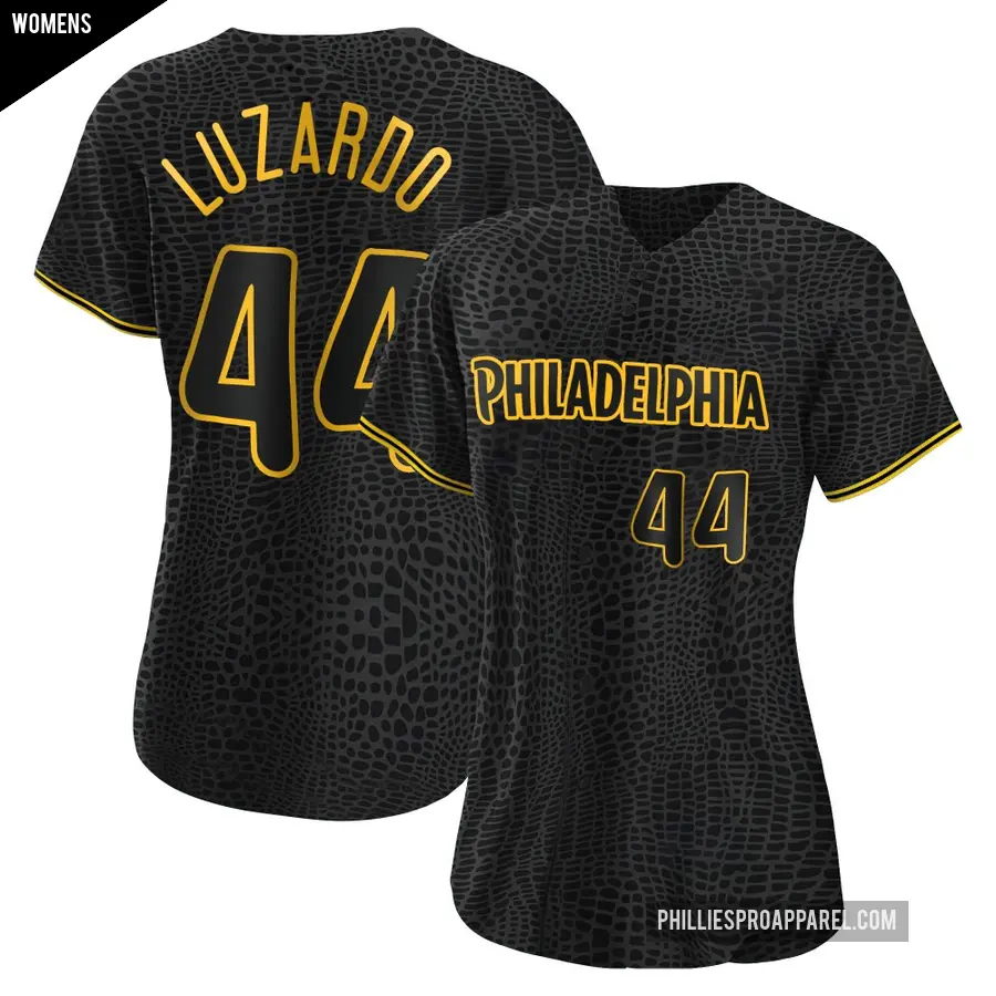 Women's Philadelphia Phillies ＃44 Jesus Luzardo Replica Black Snake Skin City Jersey