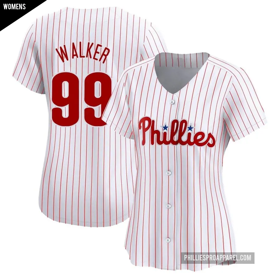 Women's Philadelphia Phillies ＃99 Taijuan Walker Limited White Home Jersey