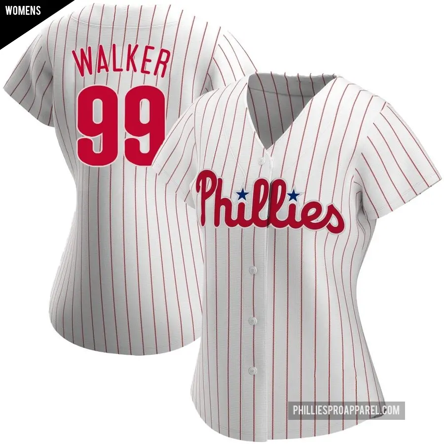 Women's Philadelphia Phillies ＃99 Taijuan Walker Replica White Home Jersey