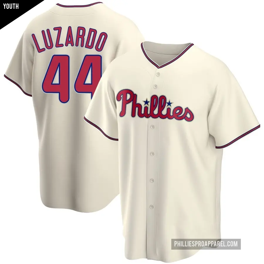 Youth Philadelphia Phillies ＃44 Jesus Luzardo Replica Cream Alternate Jersey