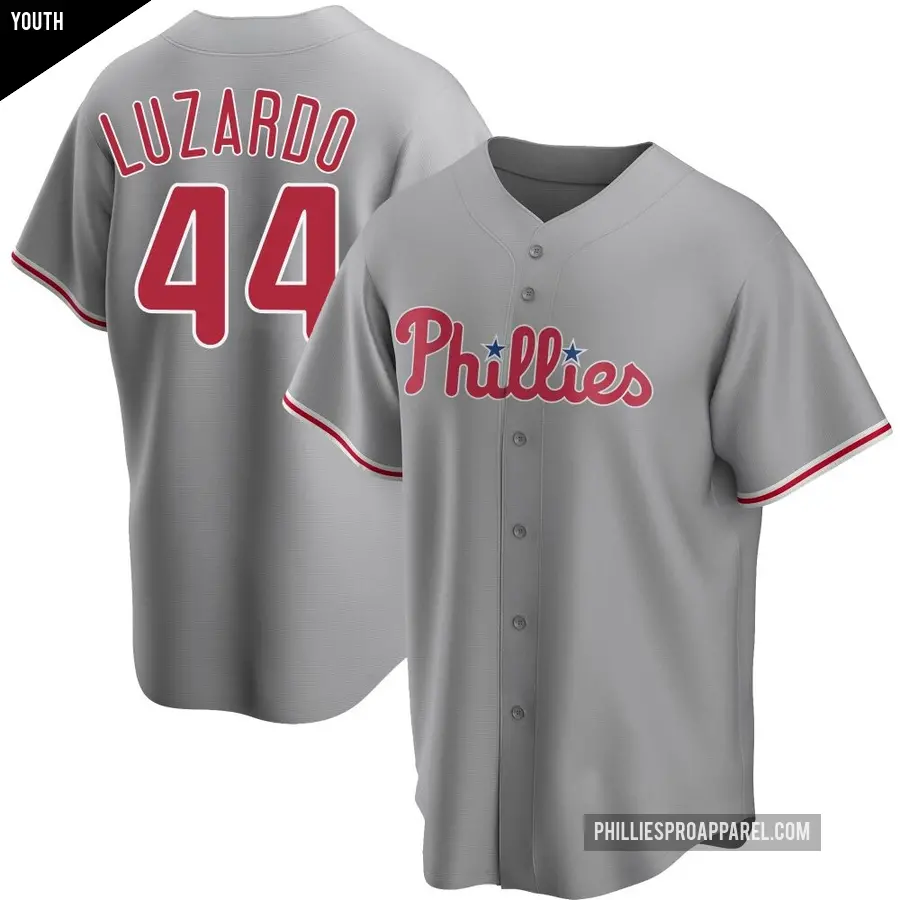 Youth Philadelphia Phillies ＃44 Jesus Luzardo Replica Gray Road Jersey