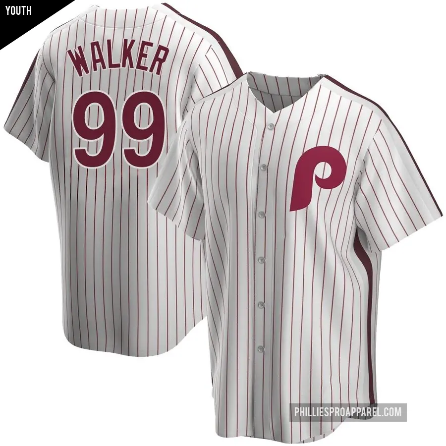 Youth Philadelphia Phillies ＃99 Taijuan Walker Replica White Home Cooperstown Collection Jersey